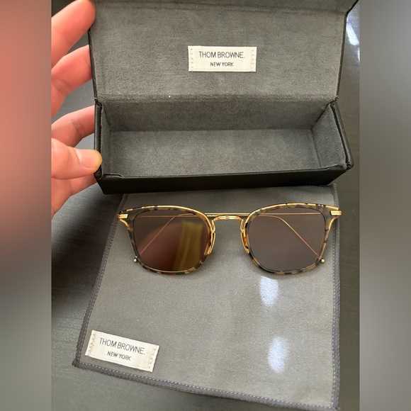 THOM BROWNE- Square-Frame Metal, Acetate Sunglasses - Picture 4 of 8